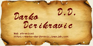Darko Derikravić vizit kartica